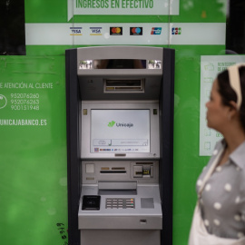 Un cajero de Unicaja, a 6 de junio de 2024, en Madrid.