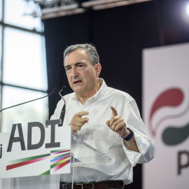 Aitor Esteban, este domingo, en Durango (Bizkaia).