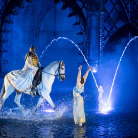 Un caballo durante uno de los espectáculos de Puy du Fou.
