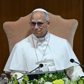 El papa León XIV en la presentación de su primer encíclica 'Magnifica humanitas'.