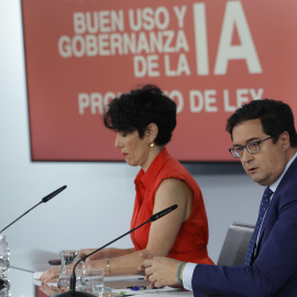 El ministro para la Transformación Digital y de la Función Pública, Óscar López, durante la rueda de prensa convocada tras la reunión semanal del Consejo de Ministros.