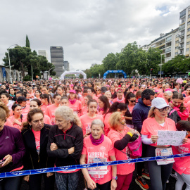 Numerosas corredoras partipan en la Carrera de la Mujer 2026, a 10 de mayo de 2026, en Madrid (España).