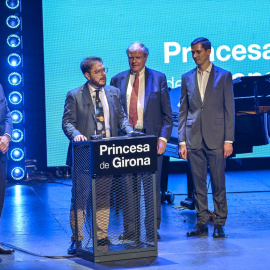 El condecorado con el Premio Princesa de Girona de Investigación 2026, Rafael Luque, durante el acto de proclamación del Premio Princesa de Girona.