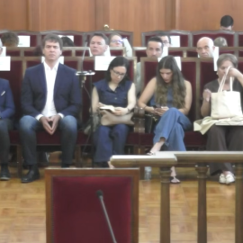 Miguel Ángel Gallardo, David Sánchez y el resto de acusados en el juicio por la contratación del hermano del presidente del Gobierno.