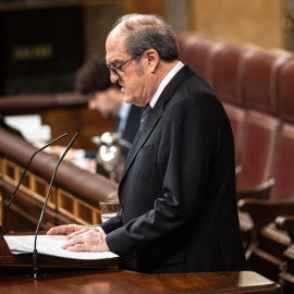El defensor del pueblo, Ángel Gabilondo, durante una sesión plenaria en el Congreso de los Diputados para la presentación del informe anual del Defensor del Pueblo