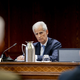 El vicepresidente de la Sociedad Estatal de Participaciones Industriales (SEPI), Bartolomé Lora Toro, en su comparecencia en el Senado.