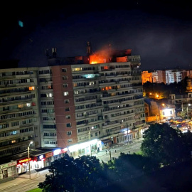 Incendio en Galati
