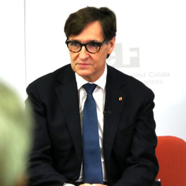 El president del Govern, Salvador Illa, en la presentació de l'ampliació dels préstecs d'emancipació. 29/05/2026