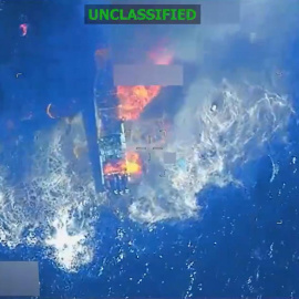 Captura de un video difundido en la cuenta en X @Southcom del Comando Sur de EEUU del ataque el 29 de mayo de 2026.