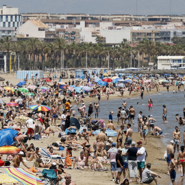 Vista general de la playa de la Malvarrosa, el 29 de mayo de 2026.