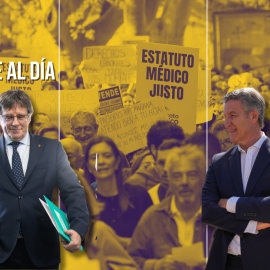 Fotomontaje con imágenes de Carles Puigdemont y Alberto Núñez Feijóo.