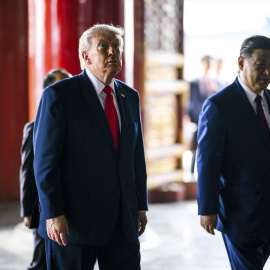Xi Jinping y Donald Trump en la visita del líder estadounidense a China.