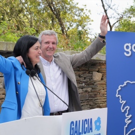 La nueva alcaldesa de Lugo, Elena Candia, y el presidente de la Xunta, Alfonso Rueda, en una imagen de archivo.