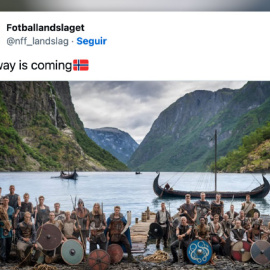 La espectacular foto vikinga de la selección de Noruega para el Mundial.