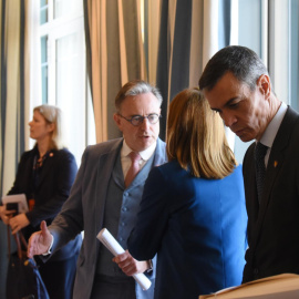 El presidente del Gobierno, Pedro Sánchez, en la sesión plenaria de la cumbre UE-Balcanes Occidentales celebrada en Tivat (Montenegro).