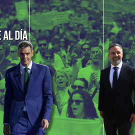 Fotomontaje con imágenes de Pedro Sánchez y Santiago Abascal.