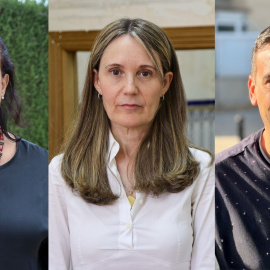 Mariló Gradolí, Rosa Álvarez y Alejandro Carabal, presidentes de las tres principales asociaciones de víctimas y afectados por la DANA.