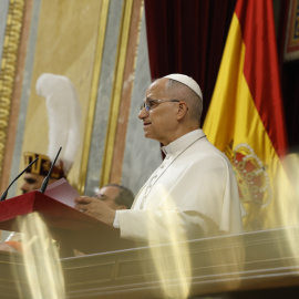El papa León XIV este lunes en Congreso de los Diputados.