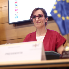La ministra de Sanidad, Mónica García, durante la reunión extraordinaria del pleno del Consejo Interterritorial del Sistema Nacional de Salud (CISNS).