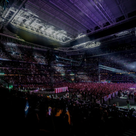 Imagen de un concierto en el Santiago Bernabéu en septiembre de 2024.