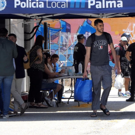 Un operativo desplegado este miércoles con motivo del desalojo forzoso de la antigua cárcel de Palma.