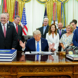 Trump, este miércoles en el despacho oval de la Casa Blanca en Washington.