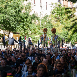 Manifestación de funcionarios de prisiones para protestas por las agresiones en las cárceles, a 23 de septiembre de 2025.
