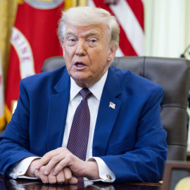 El presidente de Estados Unidos, Donald Trump, durante la firma de órdenes ejecutivas en la Casa Blanca