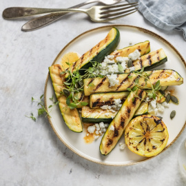 Receta de ensalada templada de calabacín.