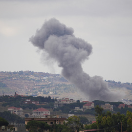 Imagen de Nabatieh (Líbano), tras el ataque israelí, este domingo.