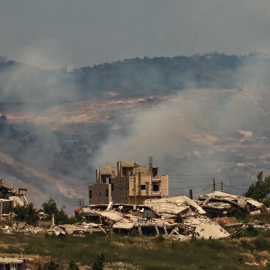 Humo tras un ataque israelí en el sur del Líbano el pasado domingo.