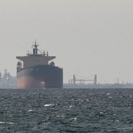 Un petrolero en el estrecho de Ormuz.