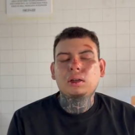 Captura de vídeo de Herny Josúe contando su testimonio