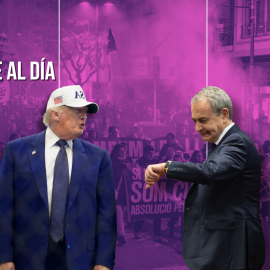 Fotomontaje con las imágenes de Donald Trump y José Luis Rodríguez Zapatero.
