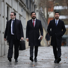 El eurodiputado y líder de Se Acabó la Fiesta (SALF), Luis 'Alvise' Pérez, a su llegada al Tribunal Supremo, a 26 de enero de 2026.