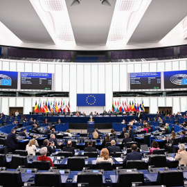 Sesión plenaria en el Parlamento Europeo de Estrasburgo, a 29 de abril de 2026.