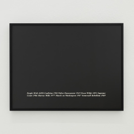Felix Gonzalez-Torres. “Untitled”, 1989 Serigrafía sobre papel enmarcada