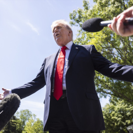 Donald Trump en una rueda de prensa.