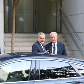 El expresidente del Gobierno, José Luis Rodríguez Zapatero, a su llegada a la Audiencia Nacional en Madrid.