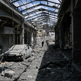 La ciudad de Nabatieh (sur de Líbano) tras los bombardeos israelíes que han azotado la zona en los últimos meses de conflicto.
