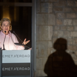 Pilar Rahola, en un acto en Barcelona en febrero de este año.