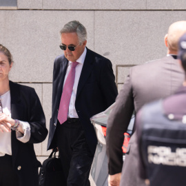 El juez José Luis Calama abandona la Audiencia Nacional el pasado miércoles tras la declaración de José Luis Rodríguez Zapatero.