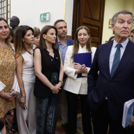 Feijóo, el pasado miércoles en los pasillos del Congreso.