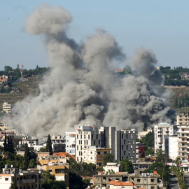 La ciudad de Nabatieh (Líbano), este sábado tras los ataques de Israel.