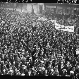 Manifestación del Frente Popular francés en París (1936).