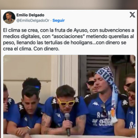 Críticas por las palabras de Diego Fuoli durante las celebraciones por el ascenso del Sabadell.