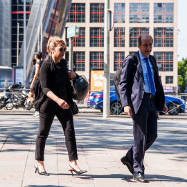 La asesora de Begoña Gómez en Moncloa, Cristina Álvarez a su llegada a los Juzgados de Plaza de Castilla, a 15 de junio de 2026, en Madrid (España).