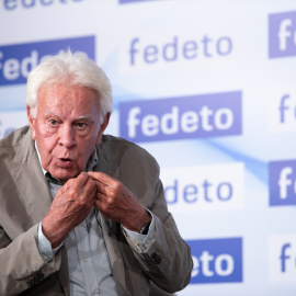 El expresidente del Gobierno de España, Felipe González, durante un encuentro institucional y político con el presidente de Castilla-La Mancha, Emiliano García-Page, a 23 de junio de 2026, en Toledo, Castilla-La Mancha (España).