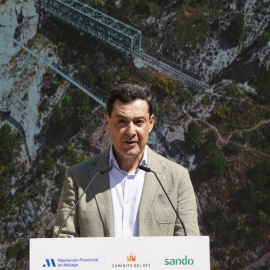 Moreno Bonilla durante un acto inaugural en Málaga.
