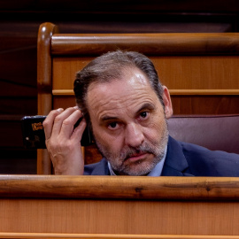 El diputado José Luis Ábalos durante una sesión plenaria en el Congreso de los Diputados.